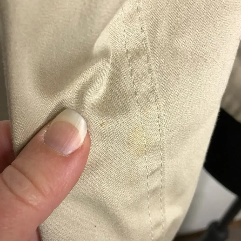 WHBM cream tan zip front blazer jacket size 2